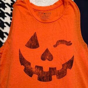 Fifth Sun Vibrant Orange Jack-O'-Lantern Tank